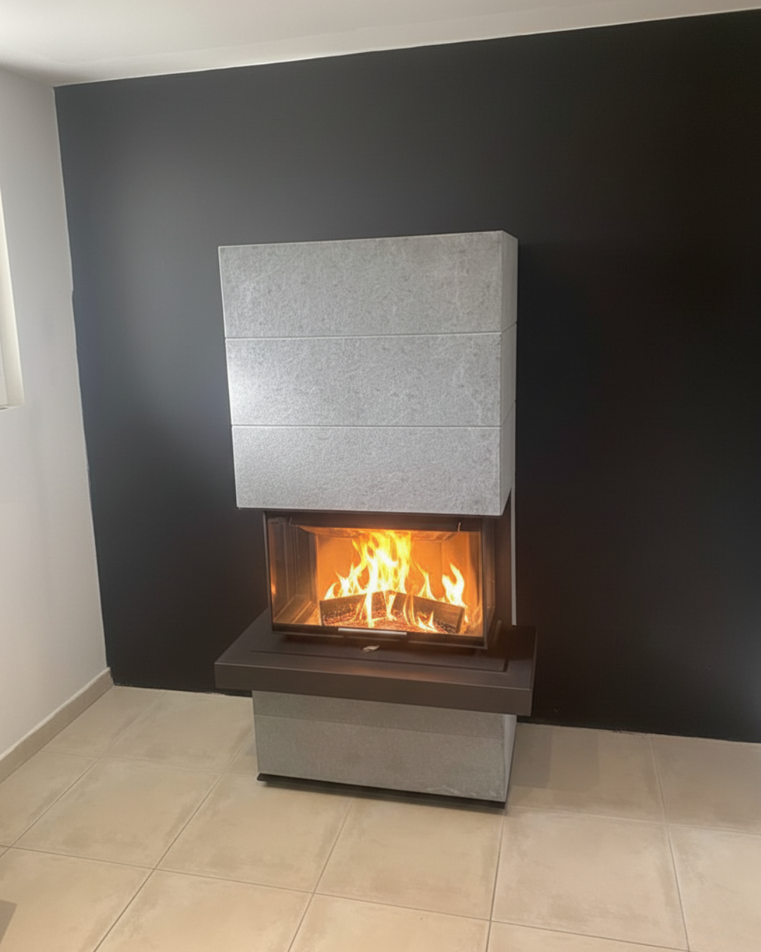 Installation d'un poêle à bois Romotop à Oullins