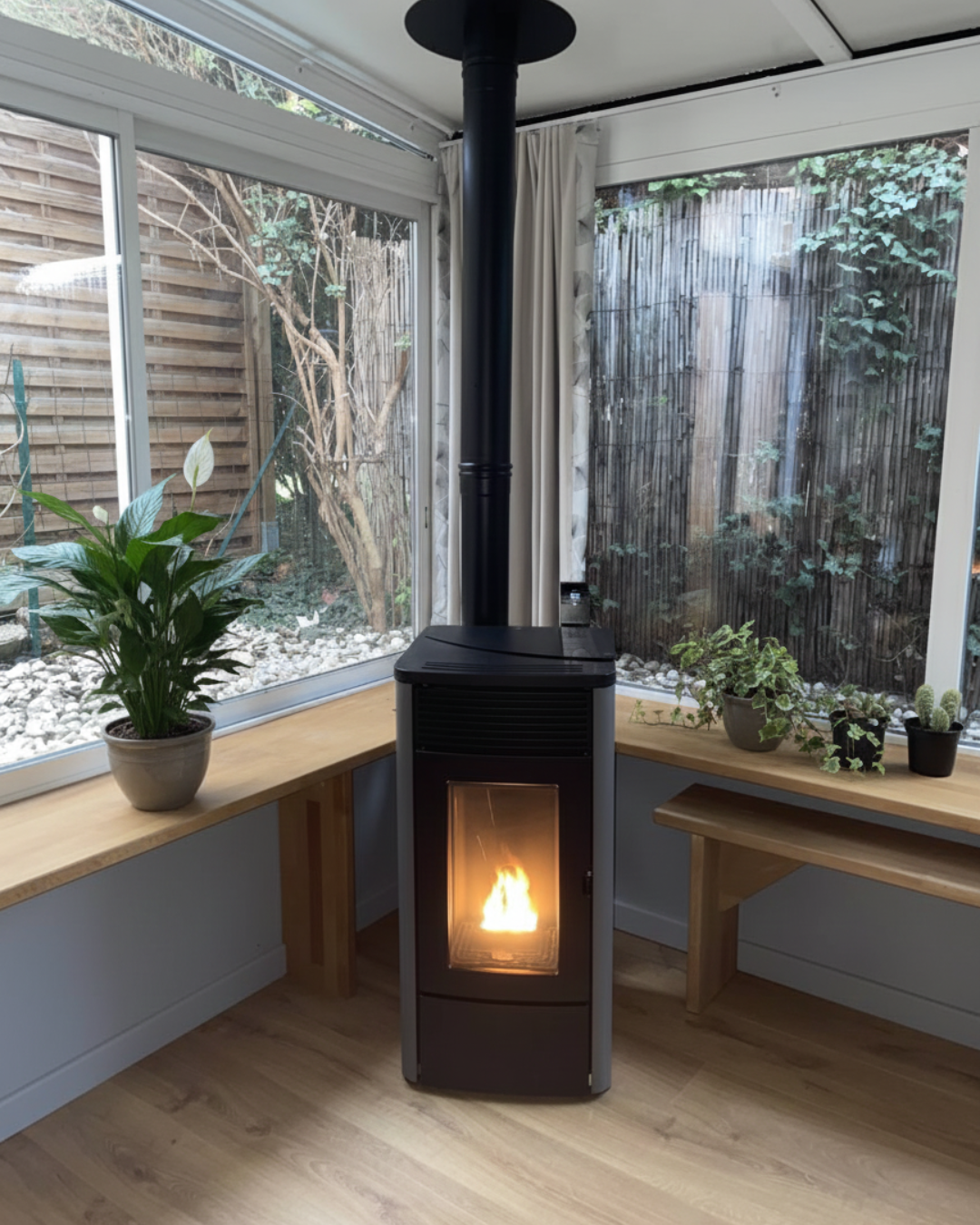 Pose d'un poêle à granulés  MCZ à Montluel