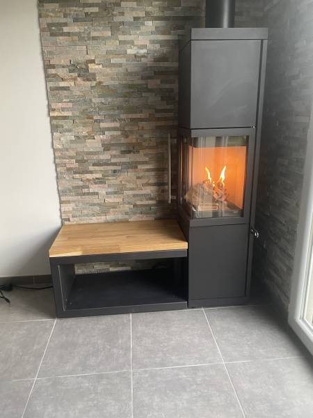 Pose d'un poêle a bois DROOF à Jonage