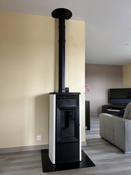 Installation d'un poêle à granulés MCZ à Ecully